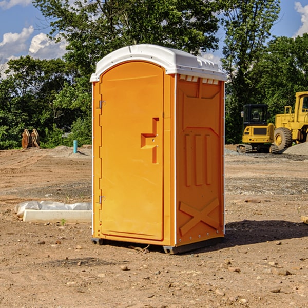 how often are the portable restrooms cleaned and serviced during a rental period in Carbon County PA